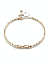 Load image into Gallery viewer, New 18K Saudi Gold Infinity Bracelet Bangle Circumference 2.36 x 2" Small - Rafant