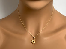 Load image into Gallery viewer, New Real 18K Saudi Gold Necklace 16" with Knot Pendant - Rafant