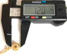 Load image into Gallery viewer, New Real 18K Saudi Gold Necklace 16" with Knot Pendant - Rafant