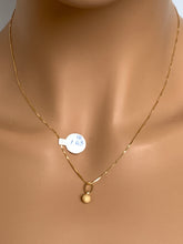 Load image into Gallery viewer, New Real 18K Saudi Gold Necklace Chain 18" with Frosted Ball Pendant - Rafant