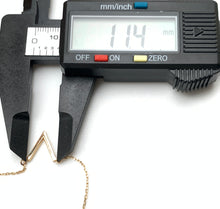 Load image into Gallery viewer, New Real 18K Saudi Gold 18" Necklace with Letter V Pendant - Rafant