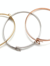 Load image into Gallery viewer, New Real 18K Saudi Gold Oval Oblong Bracelet Bangles 3 Tones White/Rose/Yellow Gold - Rafant