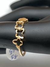 Load image into Gallery viewer, New Real 18K Saudi Gold Butterflies Ring Size 7.5 - Rafant
