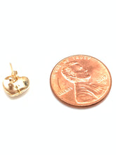 Load image into Gallery viewer, New Real 18K Saudi Gold Heart Stud Earrings - Rafant