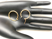 Load image into Gallery viewer, 18K Gold Hoops/Loops Twisted Earrings 0.97 grams - Rafant