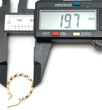 Load image into Gallery viewer, 18K Gold Hoops/Loops Twisted Earrings 0.97 grams - Rafant