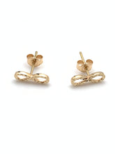 Load image into Gallery viewer, New Real 18K Saudi Gold Infinity Stud Earrings Small - Rafant