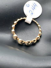 Load image into Gallery viewer, New Real Fine 18K Saudi Gold Bubble Beaded Ring Size 6 - Rafant