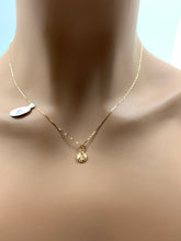 Load image into Gallery viewer, New Real 18K Saudi Gold Sets Necklace 18" Chain with Round Pendant and Earrings - Rafant