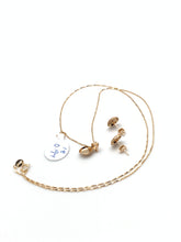 Load image into Gallery viewer, New Real 18K Saudi Gold Sets Necklace 18" Chain with Round Pendant and Earrings - Rafant
