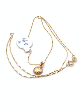 Load image into Gallery viewer, New Real 18K Saudi Gold Sets Necklace 18" Chain with Round Pendant and Earrings - Rafant