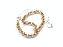 Load image into Gallery viewer, New 18K Saudi Gold Round Chain Link Bracelet Size 7.5 - Rafant