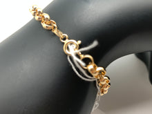 Load image into Gallery viewer, New 18K Saudi Gold Round Chain Link Bracelet Size 7.5 - Rafant