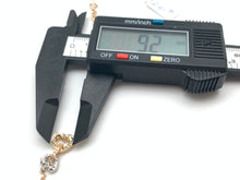 Load image into Gallery viewer, New Real 18K Saudi Gold Bracelet w/ Heart Charms Two Tone White/Yellow Gold Size 8 - Rafant