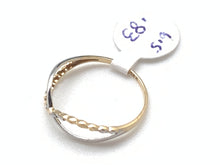 Load image into Gallery viewer, New Real 18K Saudi Gold Two Tone Yellow/White Gold Size 6.5 - Rafant