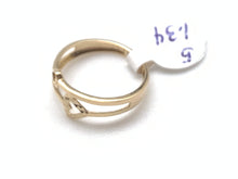 Load image into Gallery viewer, New Real 18K Saudi Gold Double Heart Ring Size 5 - Rafant