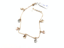 Load image into Gallery viewer, 18K Gold Bracelet with Butterflies Charms Three Tones White/Yellow/Rose Gold Size 8 - Rafant