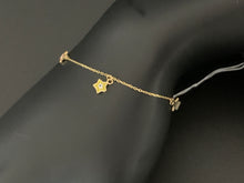 Load image into Gallery viewer, New Real 18K Saudi Gold Bracelet with Star Charms Size 7.5 - Rafant