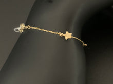 Load image into Gallery viewer, New Real 18K Saudi Gold Bracelet with Star Charms Size 7.5 - Rafant