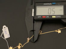 Load image into Gallery viewer, New Real 18K Saudi Gold Bracelet with Star Charms Size 7.5 - Rafant