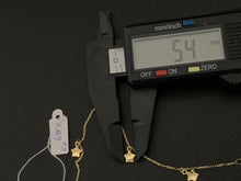 Load image into Gallery viewer, New Real 18K Saudi Gold Bracelet with Star Charms Size 7.5 - Rafant