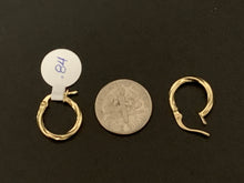 Load image into Gallery viewer, New Real 18K Saudi Gold Small Hoops Loops Earrings Children/Teens/Adult Minimalist 0.84 grams - Rafant