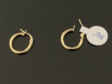 Load image into Gallery viewer, New Real 18K Saudi Gold Small Hoops Loops Earrings 0.94 grams - Rafant