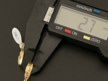 Load image into Gallery viewer, New Real 18K Saudi Gold Small Hoops Loops Earrings Children/Teens/Minimalist Adult 0.98 grams - Rafant