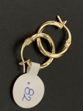 Load image into Gallery viewer, New Real 18K Saudi Gold Hoops Loops Earrings Small Children/Teens/Adult Minimalist - Rafant