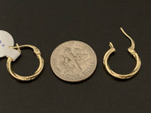 Load image into Gallery viewer, New Real 18K Saudi Gold Hoops Loops Earrings Small Children/Teens/Adult Minimalist - Rafant