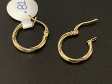 Load image into Gallery viewer, New Real 18K Saudi Gold Hoops Loops Earrings Small Children/Teens/Adult Minimalist - Rafant