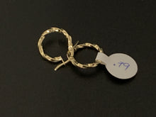 Load image into Gallery viewer, New Real 18K Saudi Gold Spiral Small Hoops Loops Earrings 0.79 grams - Rafant