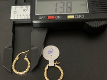 Load image into Gallery viewer, New Real 18K Saudi Gold Small Hoops Loops Earrings 0.90 grams - Rafant