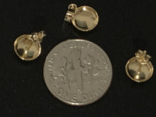 Load image into Gallery viewer, New Real 18k Saudi Gold Round Earrings and Pendant Set Small Dainty Delicate Very Lightweight - Rafant