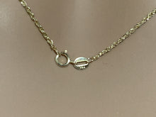 Load image into Gallery viewer, New Real 18K Saudi Gold Necklace 18" Chain with Heart Ribbon Pendant - Rafant