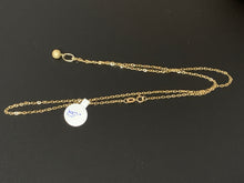 Load image into Gallery viewer, New Real 18K Saudi Gold Necklace 18" Chain with Frosted Ball Pendant - Rafant