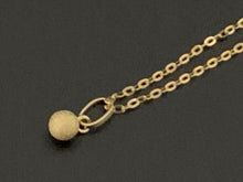Load image into Gallery viewer, New Real 18K Saudi Gold Necklace 18" Chain with Frosted Ball Pendant - Rafant
