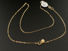 Load image into Gallery viewer, New Real 18K Saudi Gold Necklace 18" Chain with Frosted Ball Pendant - Rafant