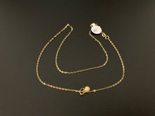 Load image into Gallery viewer, New Real 18K Saudi Gold Necklace 18" Chain with Frosted Ball Pendant - Rafant