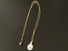 Load image into Gallery viewer, New Real 18K Saudi Gold Necklace 18" Chain with Frosted Ball Pendant - Rafant