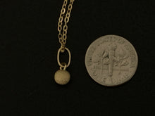Load image into Gallery viewer, New Real 18K Saudi Gold Necklace 18" Chain with Frosted Ball Pendant - Rafant