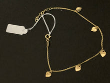 Load image into Gallery viewer, New Real 18K Saudi Gold Bracelet with Heart Charms Size 7.5 - Rafant