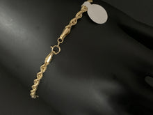 Load image into Gallery viewer, New Real 18K Saudi Gold Rope Chain Bracelet Size 8 - Rafant