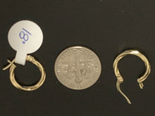 Load image into Gallery viewer, New Real 18K Saudi Gold Small Hoops Loops Earrings 0.81 grams - Rafant