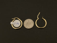 Load image into Gallery viewer, 18k Gold Small Hoops Loops Earrings 1.74 grams - Rafant