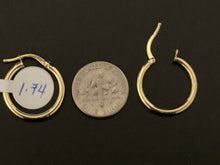 Load image into Gallery viewer, 18k Gold Small Hoops Loops Earrings 1.74 grams - Rafant