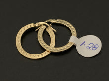 Load image into Gallery viewer, New Real 18K Saudi Gold Small Hoops Loops Earrings 1.28 grams - Rafant