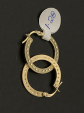 Load image into Gallery viewer, New Real 18K Saudi Gold Small Hoops Loops Earrings 1.28 grams - Rafant
