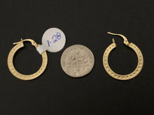 Load image into Gallery viewer, New Real 18K Saudi Gold Small Hoops Loops Earrings 1.28 grams - Rafant