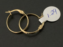 Load image into Gallery viewer, New Real 18K Saudi Gold Small Hoops Loops Earrings - Rafant